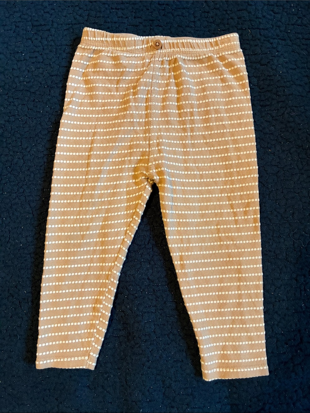 easy peasy Khaki Dot Stripe Baby Leggings